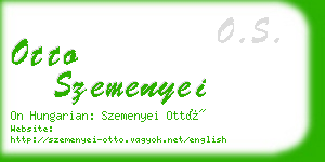 otto szemenyei business card